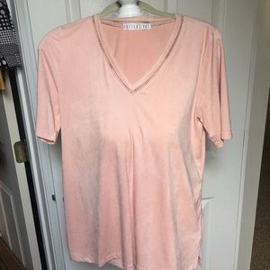 Velvet peach top